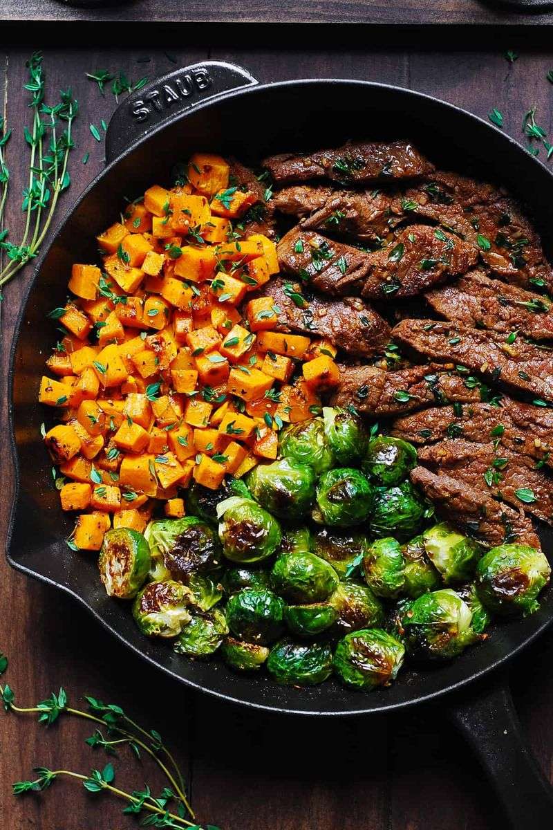 Steak And Roasted Veggie Plate