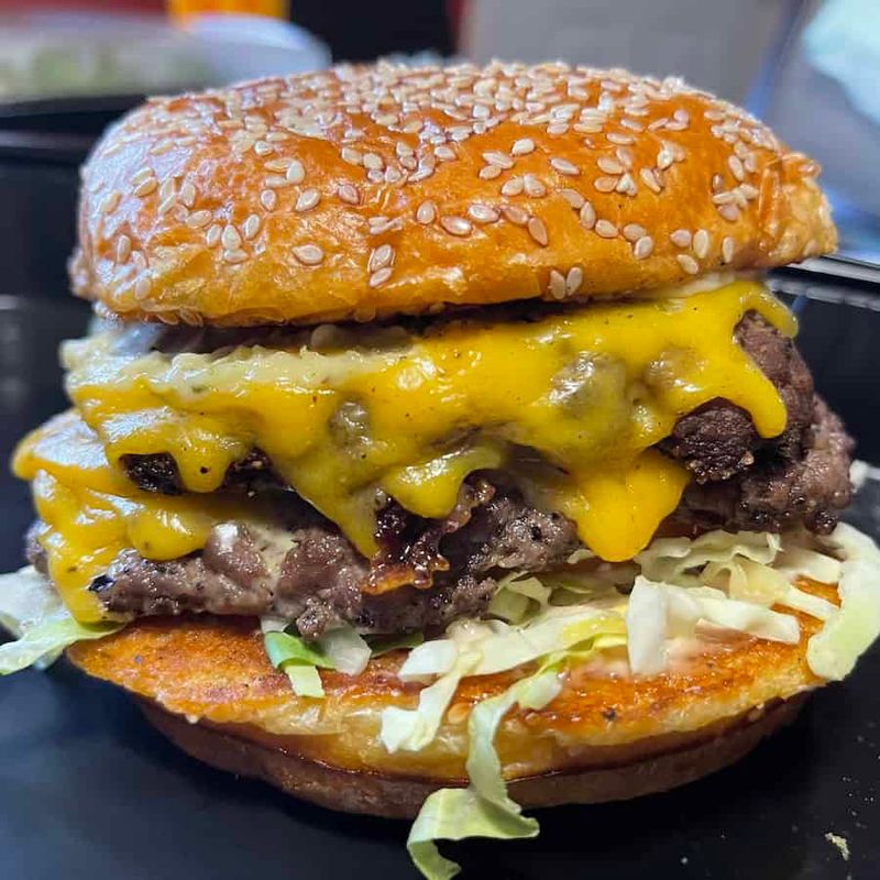 Stuffed Cheddar Burger