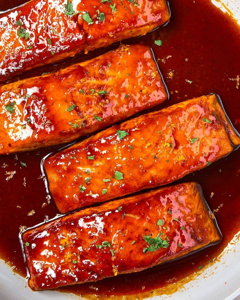 Spicy Harissa Glazed Salmon