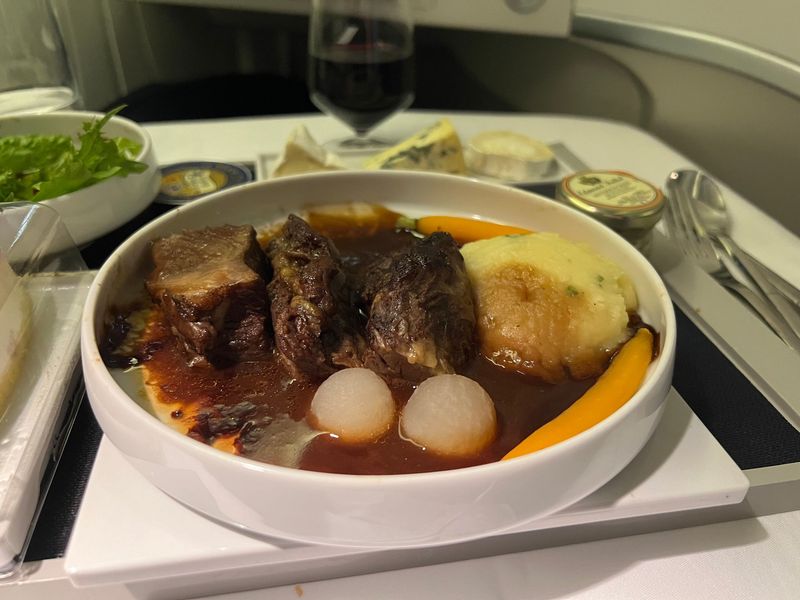 Air France – Duck Confit With Dauphinoise Potatoes