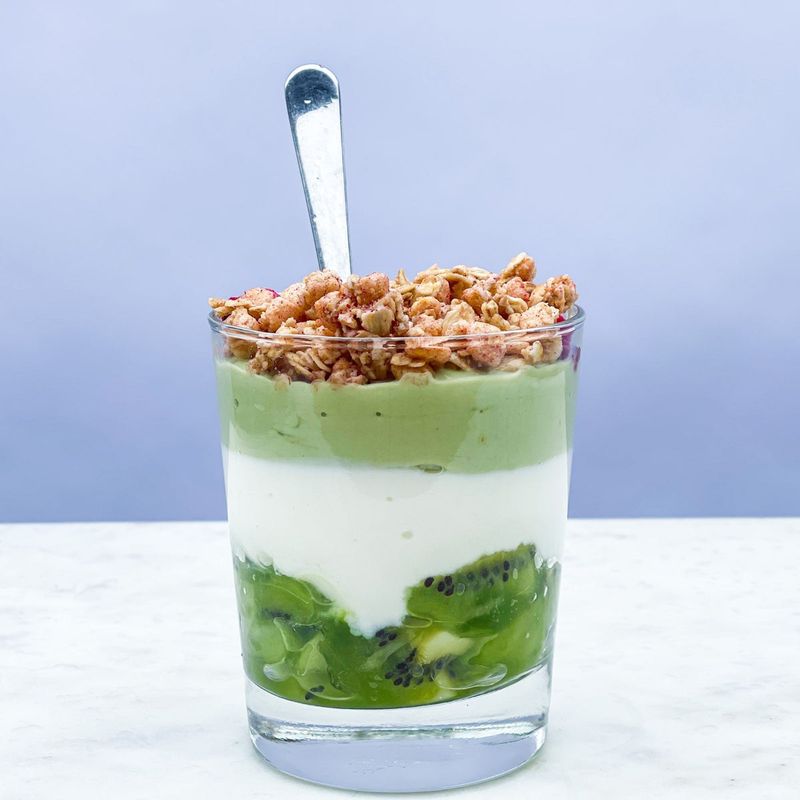 Digestion-Friendly Matcha Yogurt Parfait