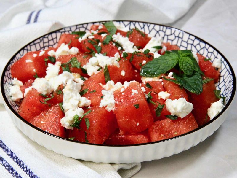 Watermelon Feta Mint Salad