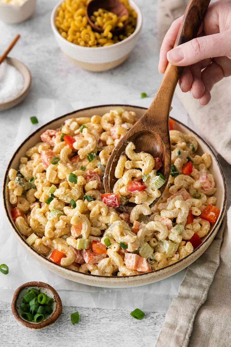 Homemade Macaroni Salad With Pickles