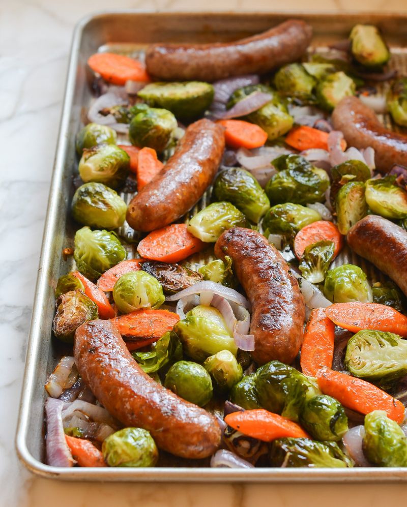 Sheet Pan Sausage And Veggies