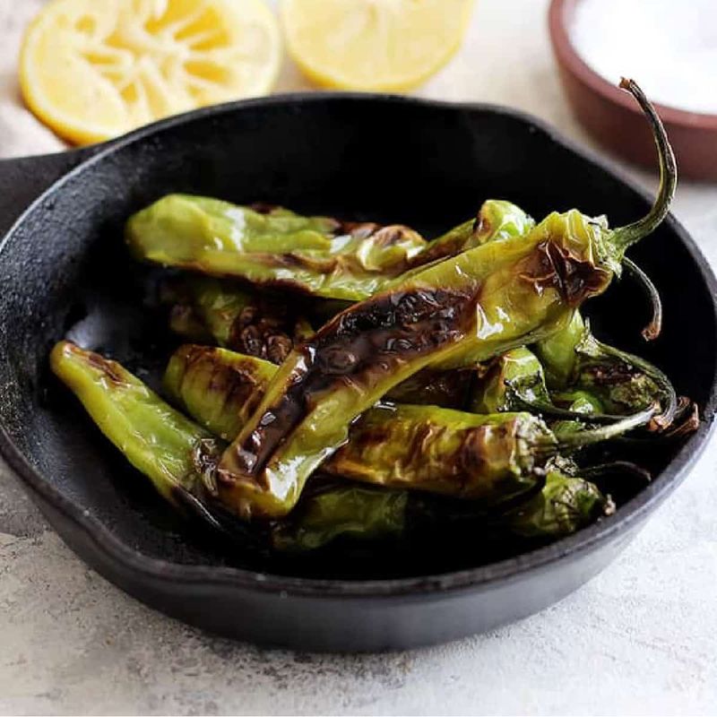 Ember-Blistered Shishito Peppers With Yuzu Salt