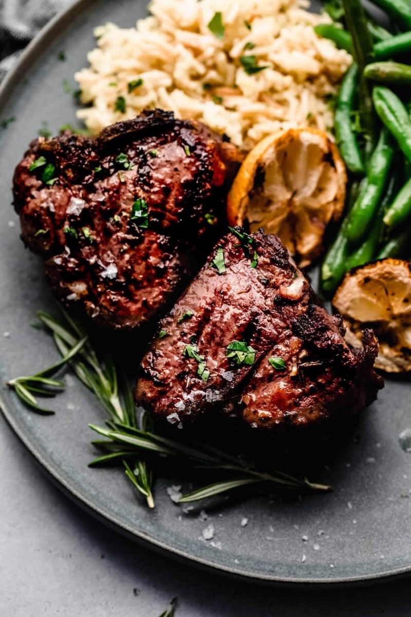 Garlic-Studded Lamb Chops