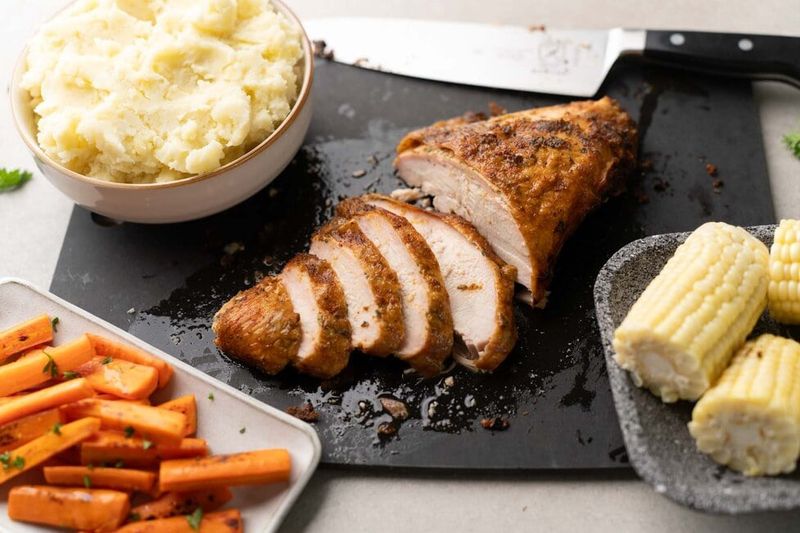 Pellet-Grilled Turkey Breast With Herb Butter