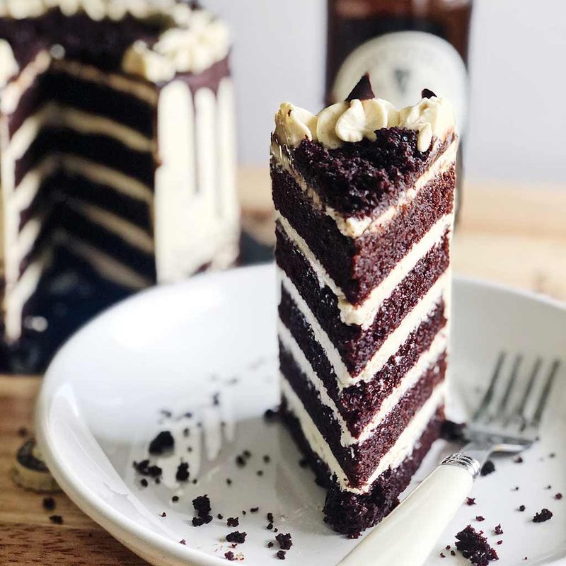 Chocolate Stout Cake With Coffee Buttercream