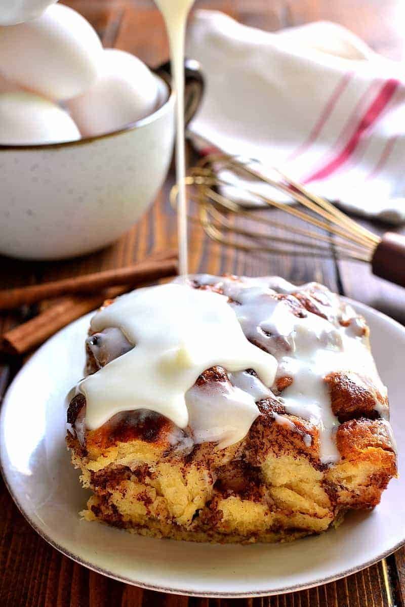Overnight Cinnamon Roll French Toast Casserole