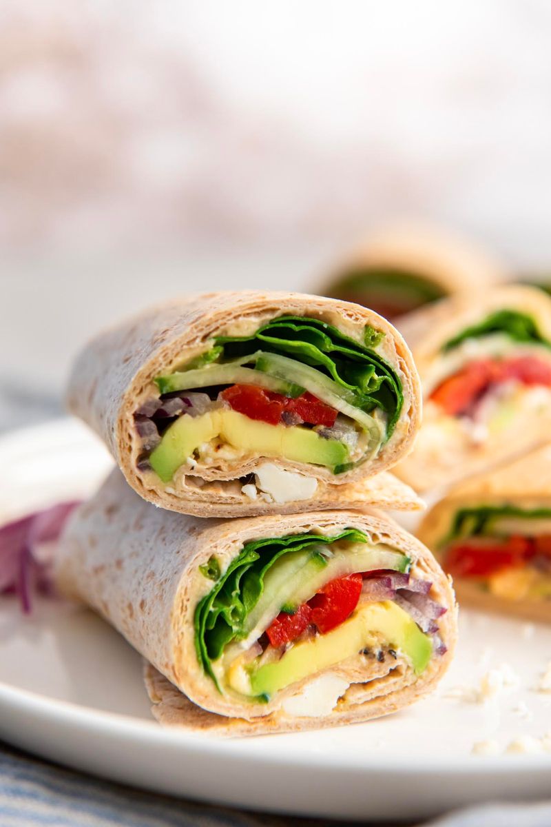 Grilled Veggie & Hummus Wrap