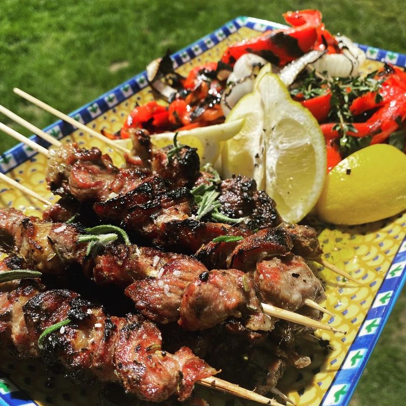 Rosemary-Skewered Lamb Kebabs