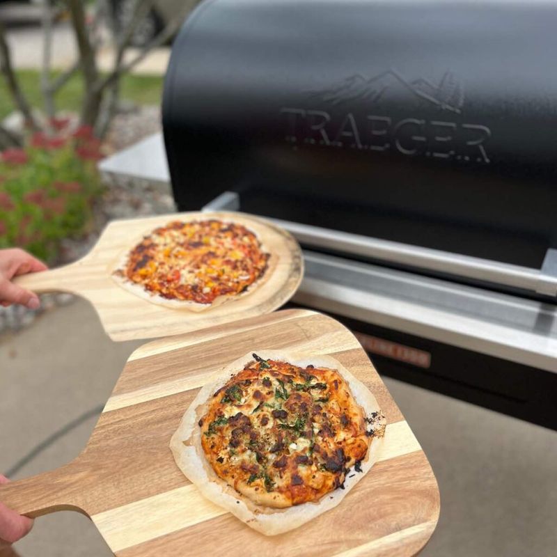 Pellet Grill Pizza With Crispy Crust And Charred Veggies
