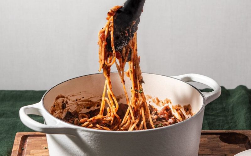 Tuscan White Bean Spaghetti