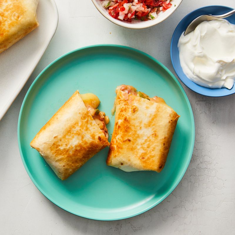 5-Minute Bean And Cheese Burritos