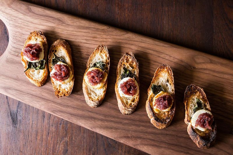 Red Onion Marmalade Crostini