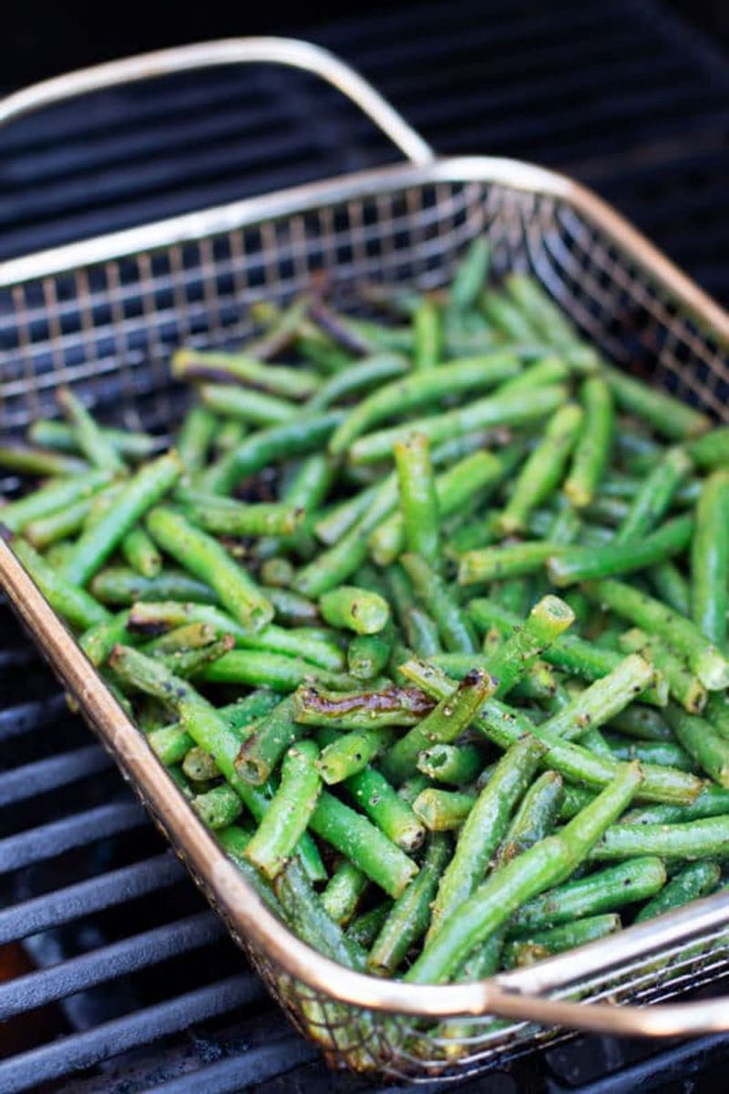 Flame-Licked Green Beans