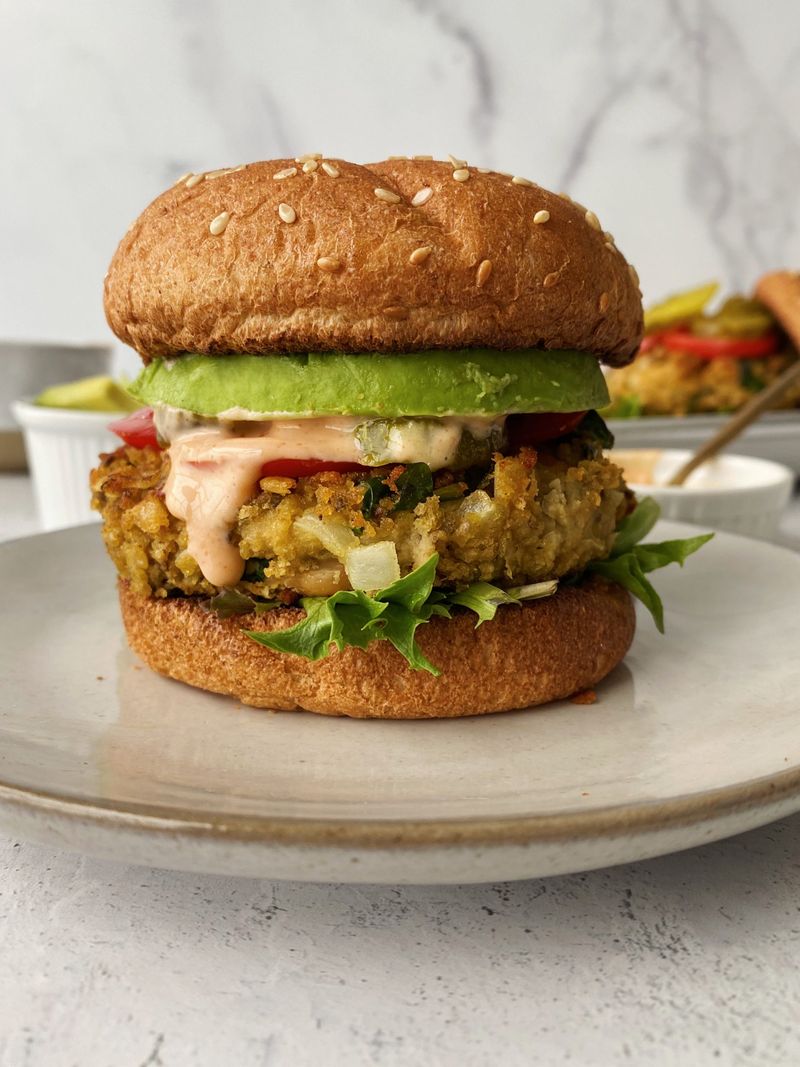 White Bean And Artichoke Burger