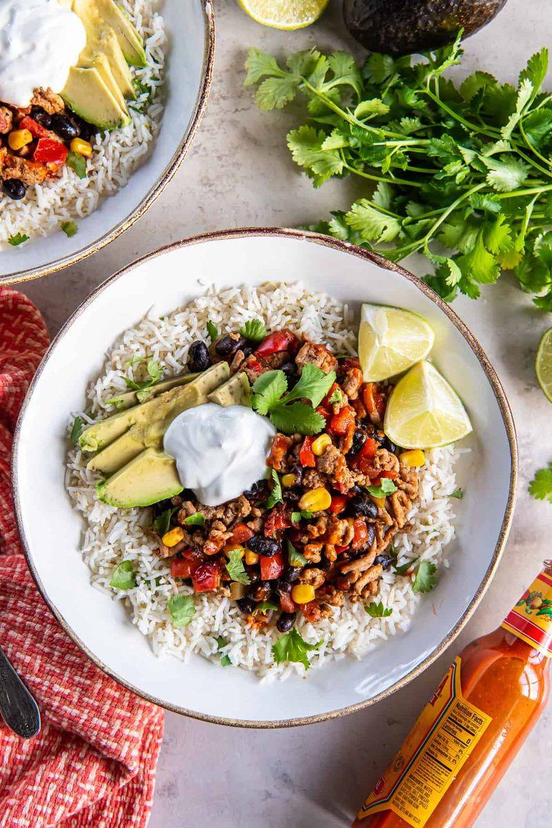 Zesty Turkey Taco Bowls