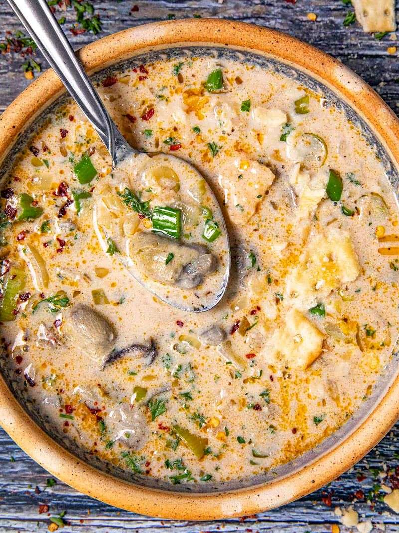 Oyster Stew With Leeks And Potatoes