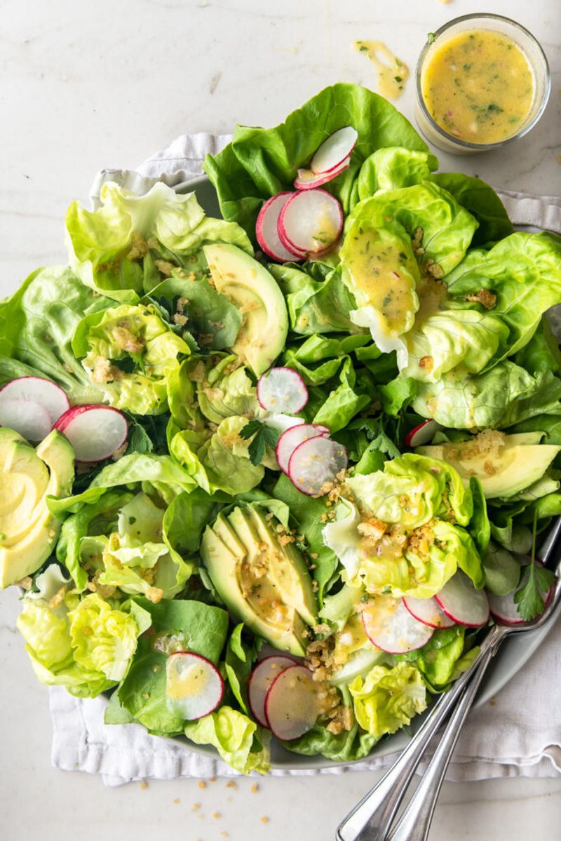 Butter Lettuce And Herb Salad With Honey-Mustard Dressing