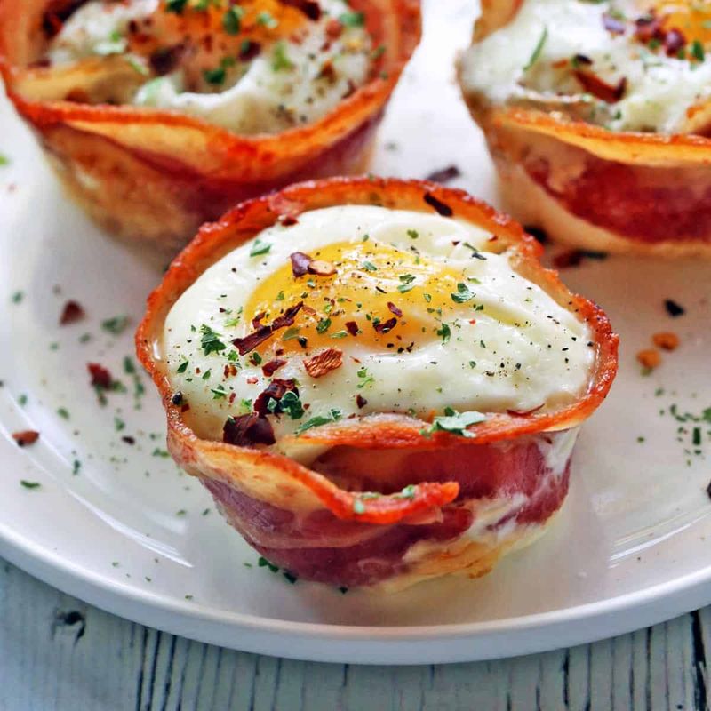 Bacon Cup Egg Nests