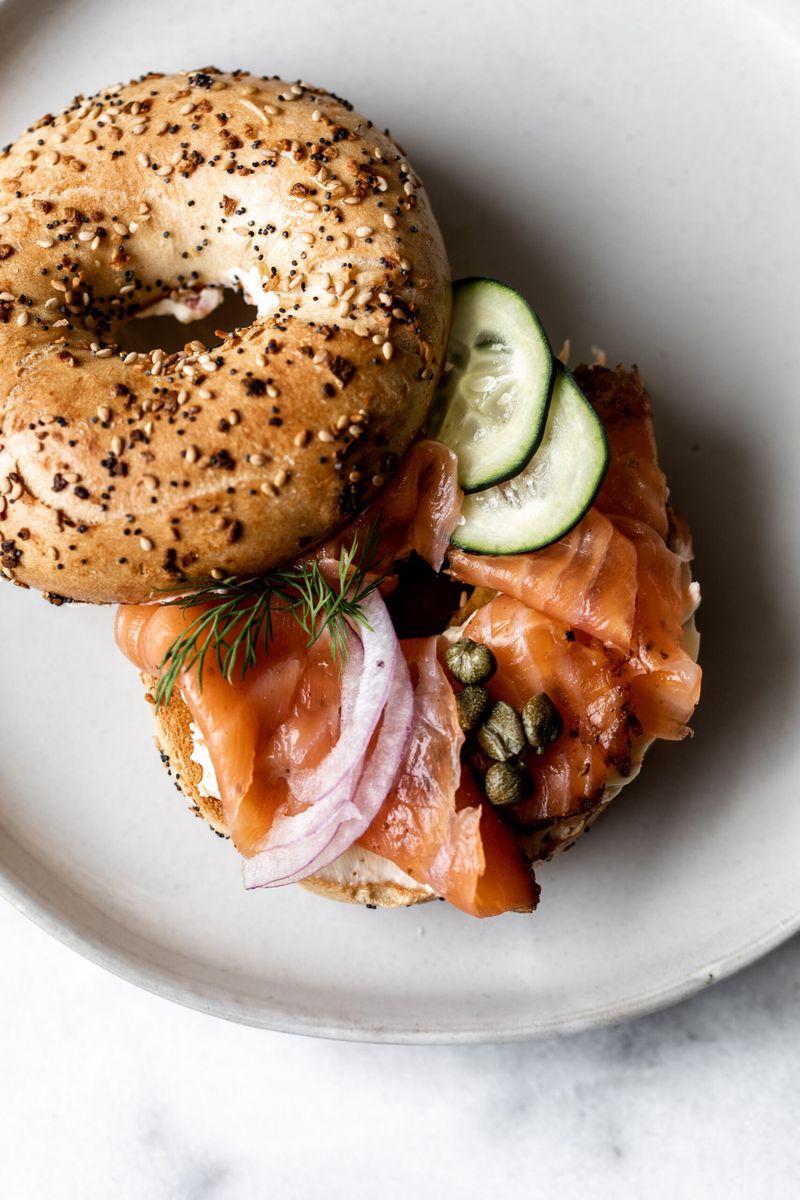 Smoked Salmon Bagel Tower