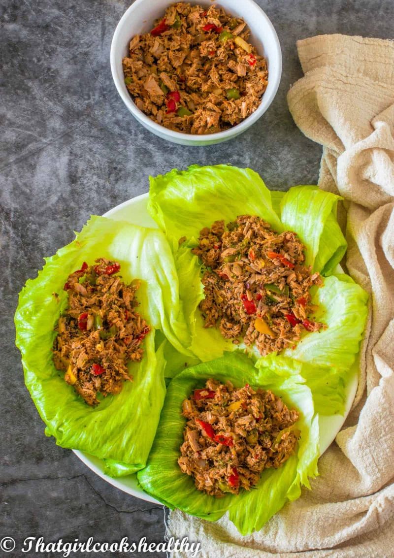 Asian-Inspired Tuna Lettuce Boats