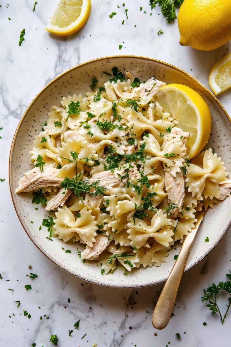Lemon Herb Chicken Pasta Salad