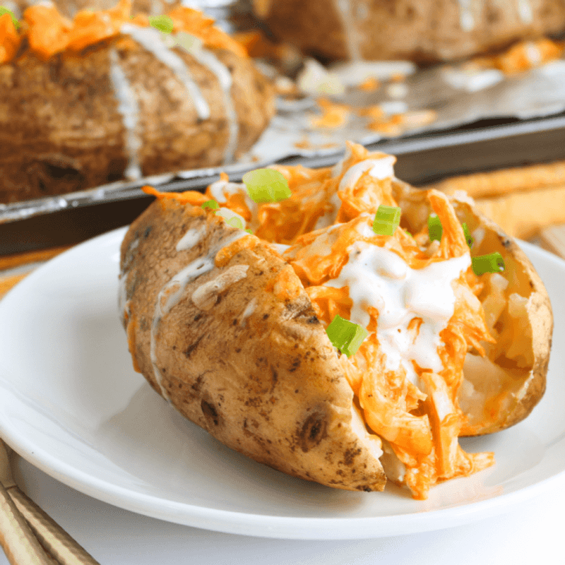 Chicken & Cheese Stuffed Potatoes