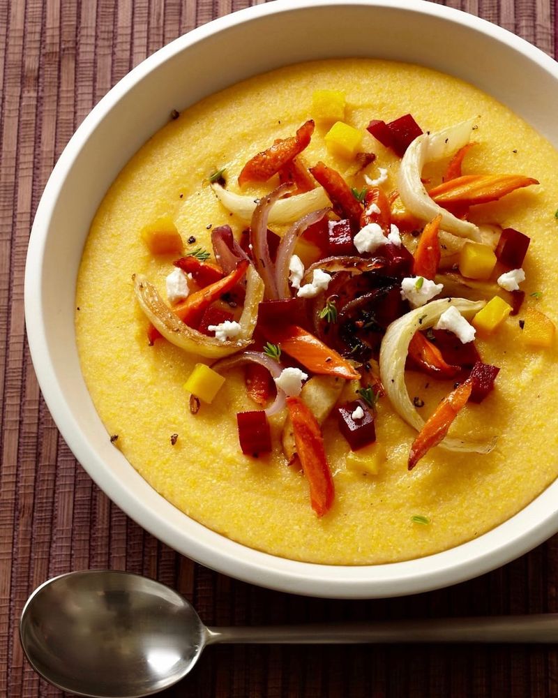 Creamy Polenta With Roasted Vegetables