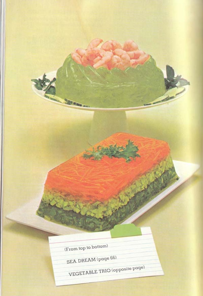 Jell-O Salads With Suspended Vegetables