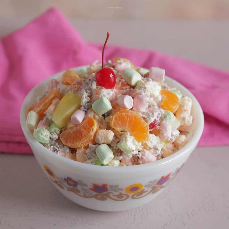 Ambrosia Salad With Mini Marshmallows