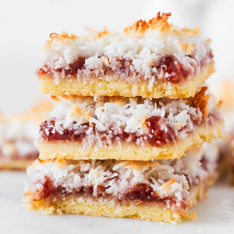 Raspberry Coconut Slice