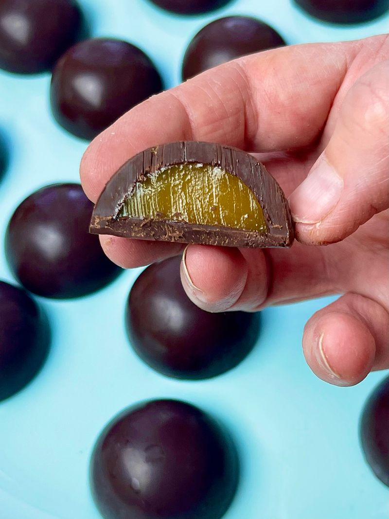 Jello-Filled Chocolate Oranges