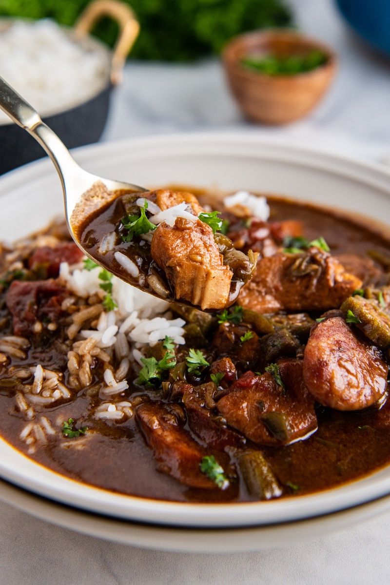 Classic Chicken And Sausage Gumbo