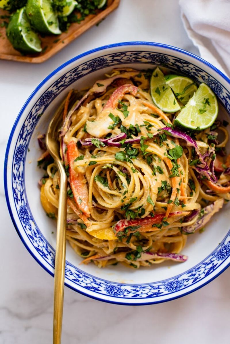 Tahini Cabbage Slaw Pasta