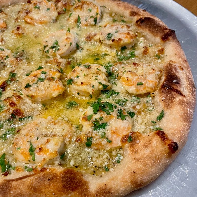 Shrimp Scampi Pizza With Lemon Zest