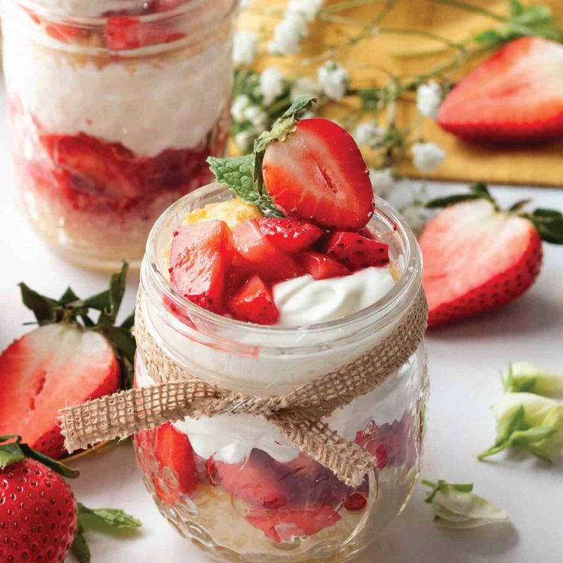 Mason Jar Strawberry Shortcakes