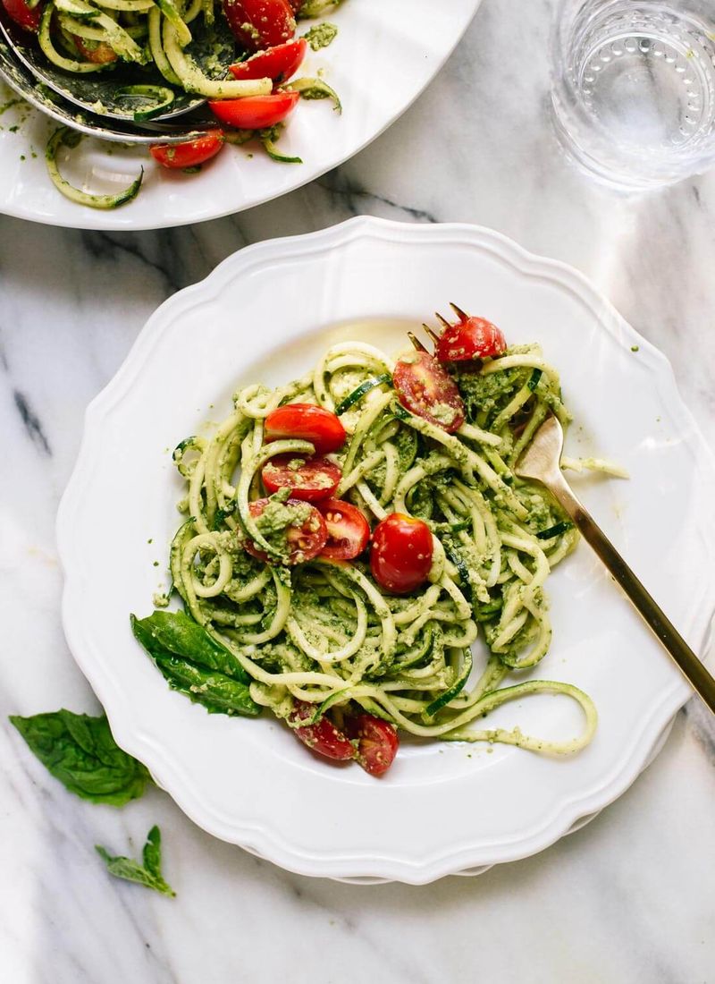 Zucchini Noodle Pesto Pasta