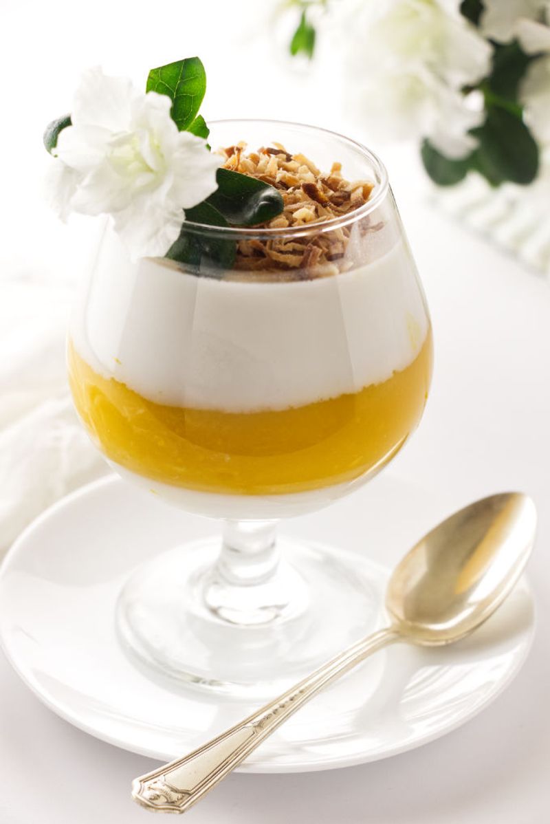 Coconut Mango Panna Cotta