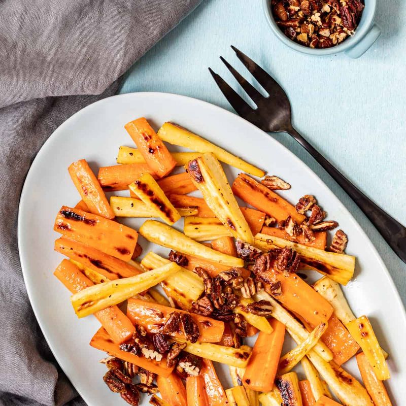 Honey-Glazed Carrots And Parsnips