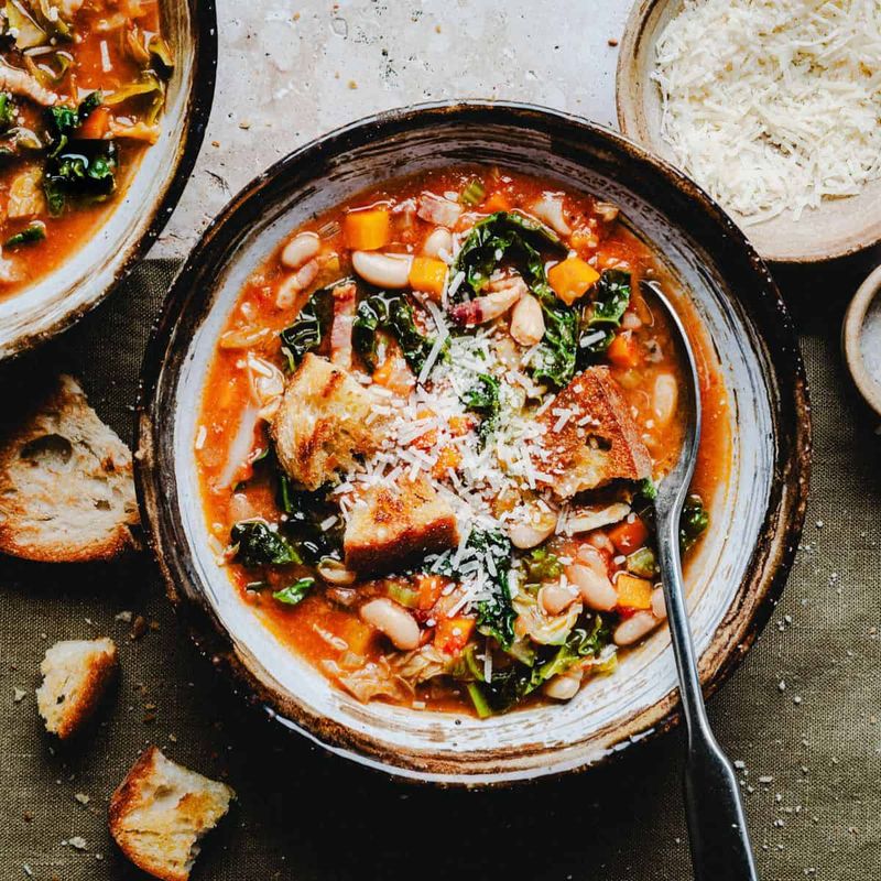Tuscan White Bean Soup With Rosemary Bread