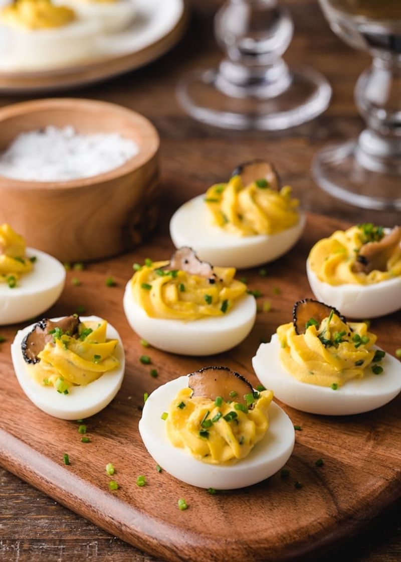 Truffle Mustard Deviled Eggs