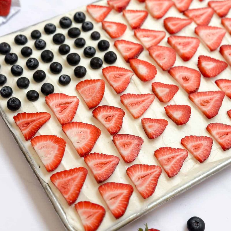 Flag Sheet Cake