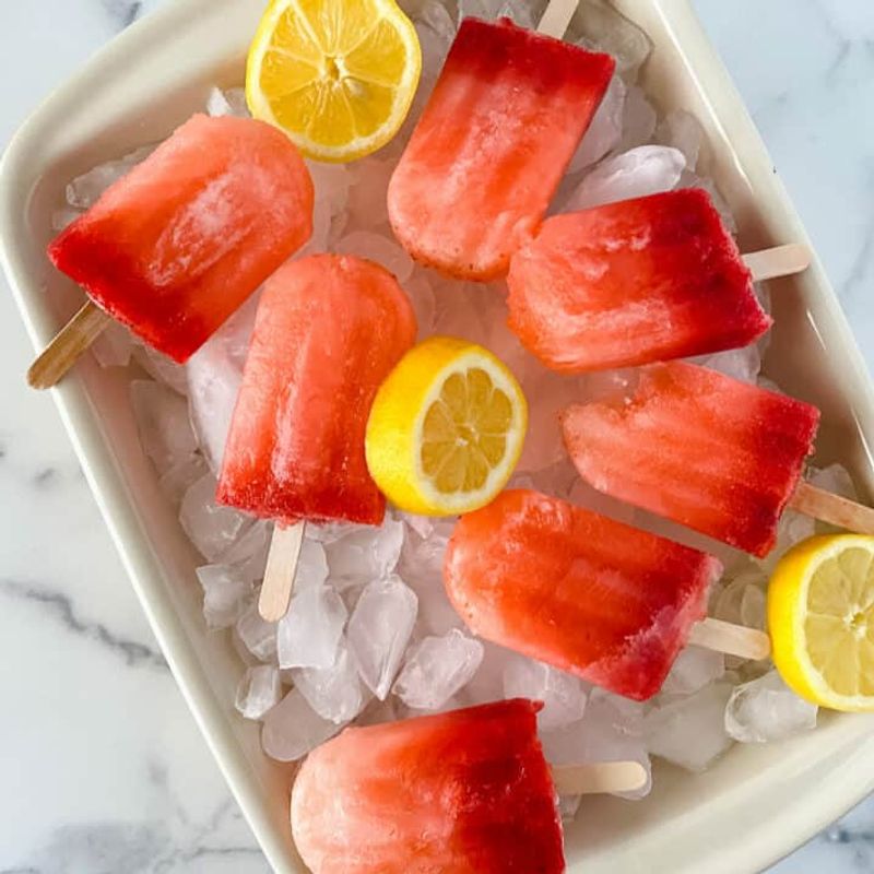 Strawberry Lemonade Popsicles