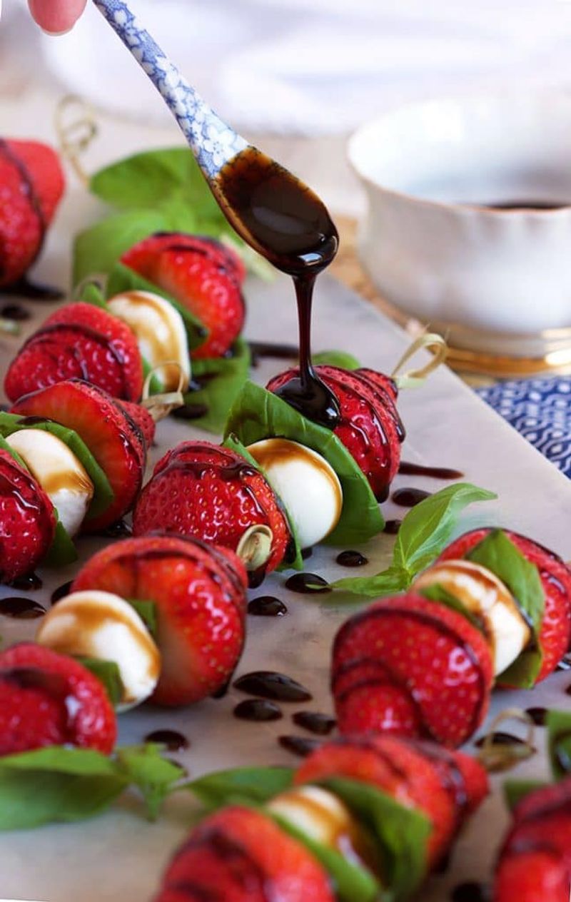 Strawberry Caprese Skewers