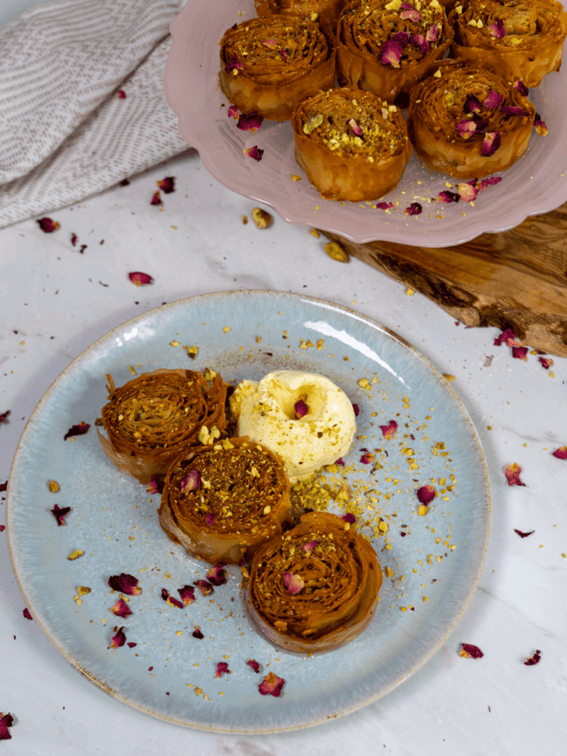 Strawberry Rose Water Baklava
