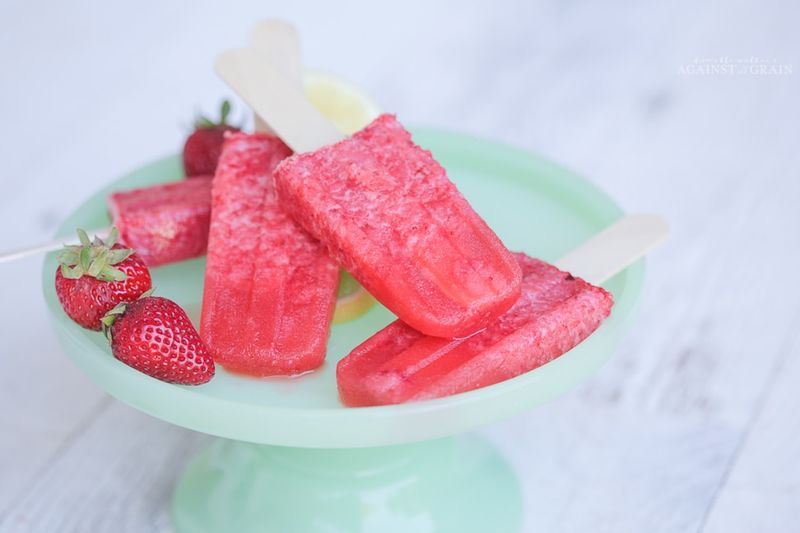Strawberry Lemonade Popsicles