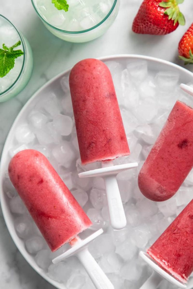 Strawberry Popsicles