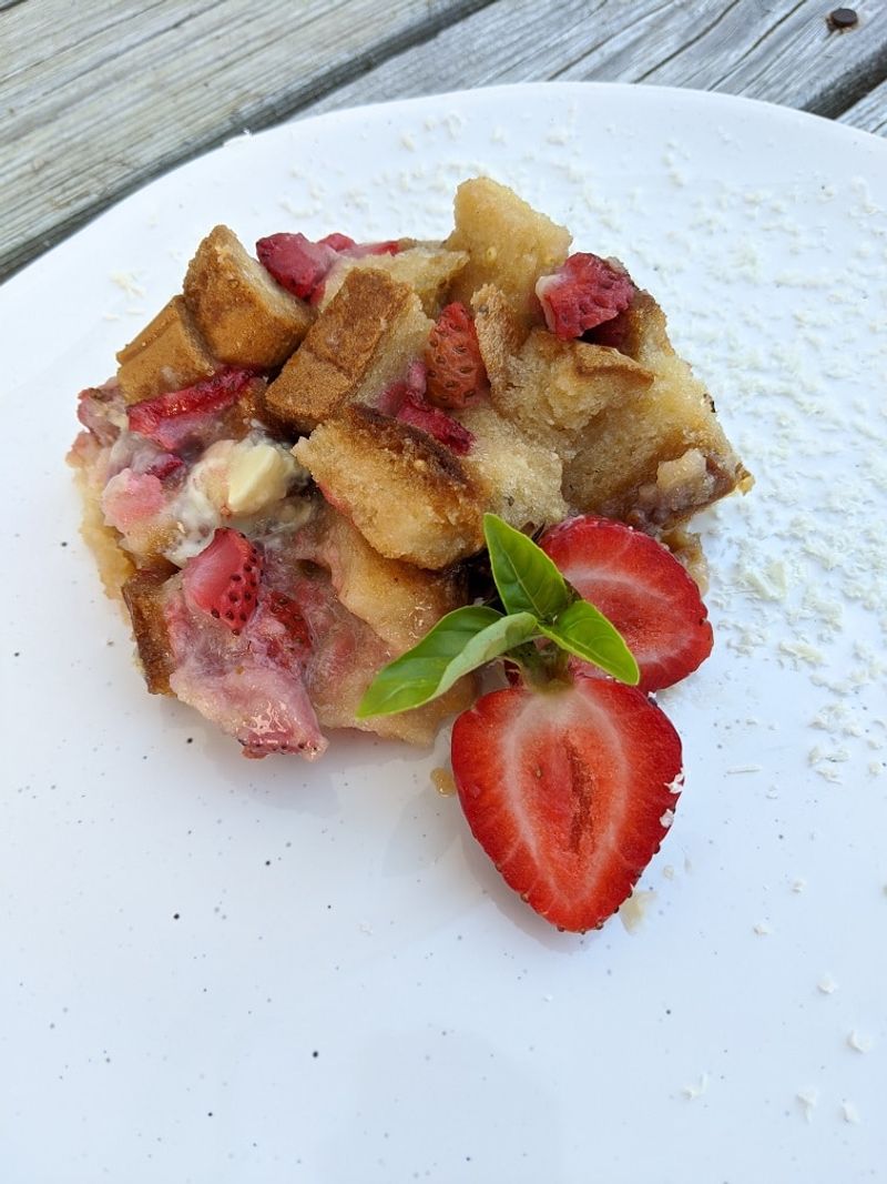 Strawberry Bread Pudding
